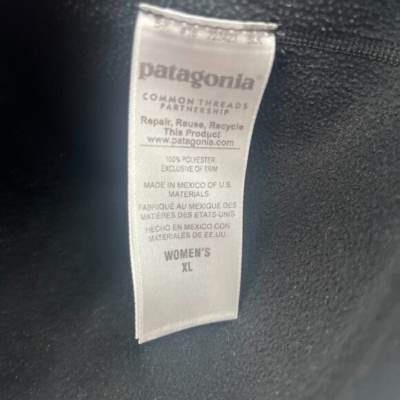 Patagonia Sweater Womens XL Black Pull Over Better Fleece Polyester Quarter Zip - Picture 3 of 4